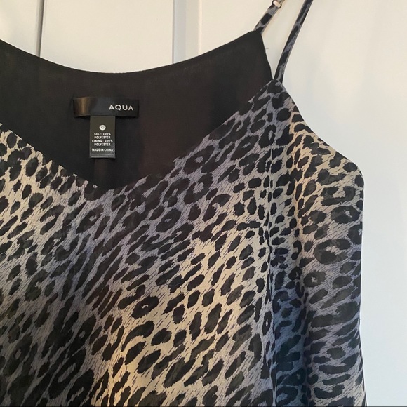 AQUA Leopard print Midi Dress Size: XS - Picture 2 of 6